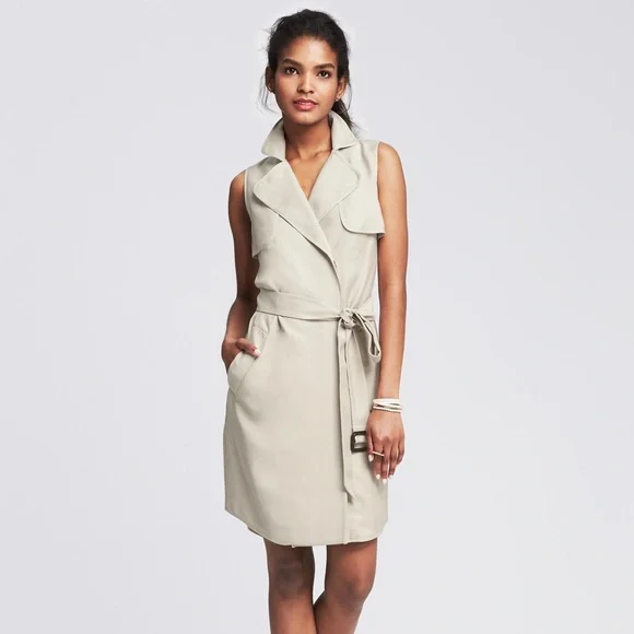 NEW PHOTOS - Banana Republic Belted Trench Dress - Picture 7 of 7